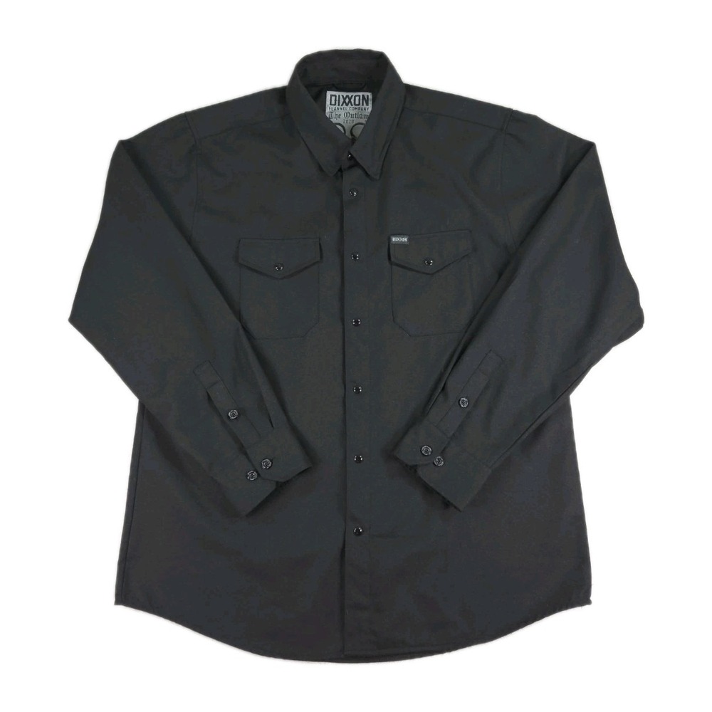 Dixxon Flannel Shirt Mens XL The Outlaw Black Pearl Snap Long Sleeve